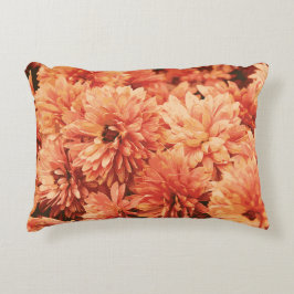 Almofada Decorativa Travesseiro de Chrysanthemum Laranja