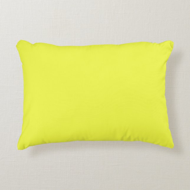 Almofada Decorativa Travesseiro de destaque 16" x 12", amarelo-neon (Frente)
