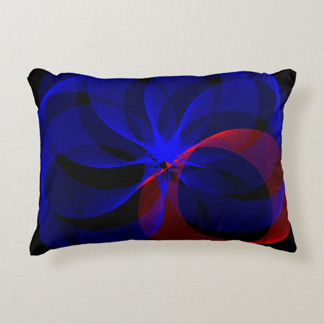 Almofada Decorativa Travesseiro de Destaque Azul Girante (Frente)