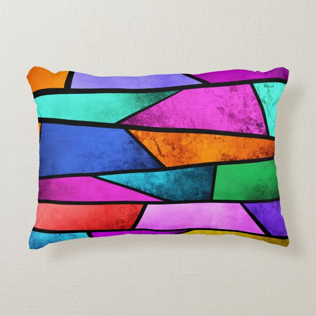 Almofada Decorativa Travesseiro de Destaque Azul Púrpura de Vidro Colo (Frente)