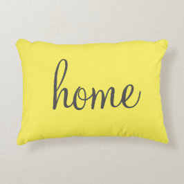 Almofada Decorativa Travesseiro de destaque bonito amarelo "home"