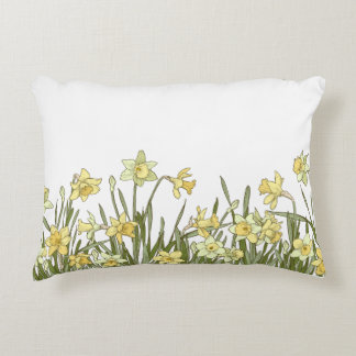 Almofada Decorativa Travesseiro de destaque com padrão floral daffodil