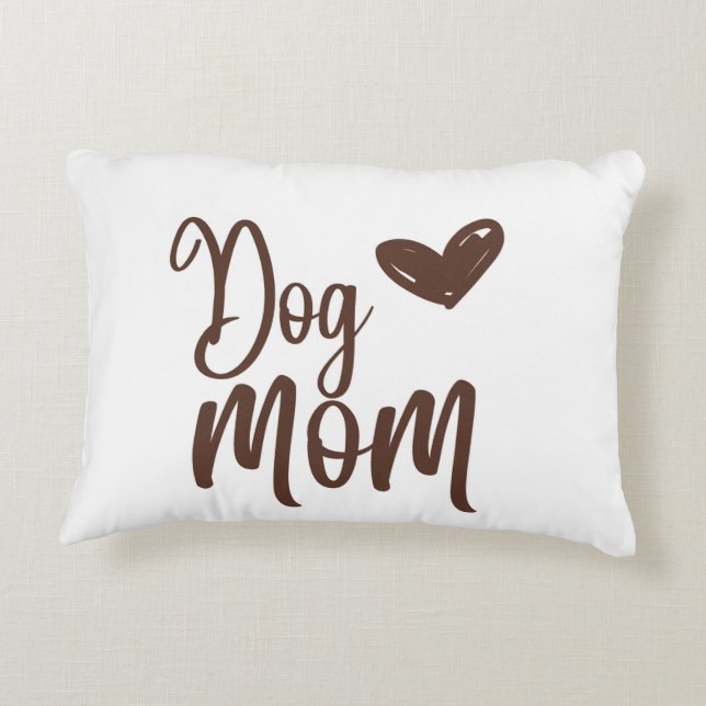 Almofada Decorativa Travesseiro de Destaque da Mãe de Cachorro Marrom (Verso)