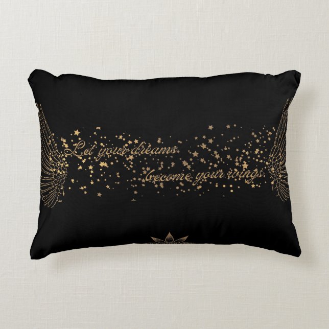 Almofada Decorativa Travesseiro de Destaque das Asas de Sonho (Frente)