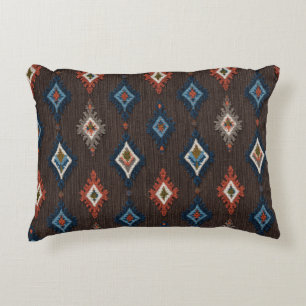 Almofada Decorativa Travesseiro de Destaque de Boho Ikat - Castanho Te