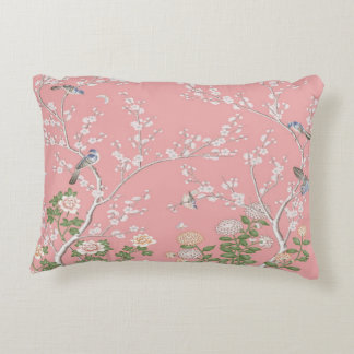 Almofada Decorativa Travesseiro de Destaque de Chinoiserie Rosa