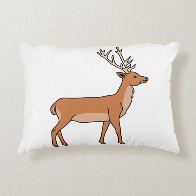 Almofada Decorativa Travesseiro De Destaque De Deer Cozy - Conforto Pu (Frente)