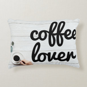 Almofada Decorativa Travesseiro de Destaque do Café Lover