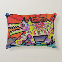 Travesseiro de Destaque do Cão Sol de 12" x 16"