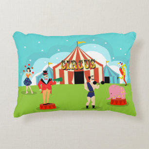 Almofada Decorativa Travesseiro de Destaque do Circo Vintage