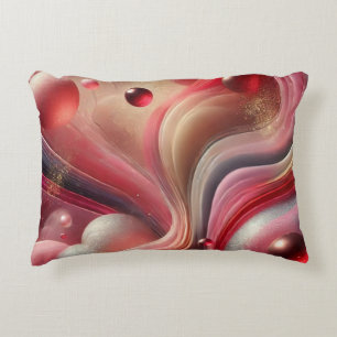 Almofada Decorativa Travesseiro de Destaque do Design Abstrato Rosa
