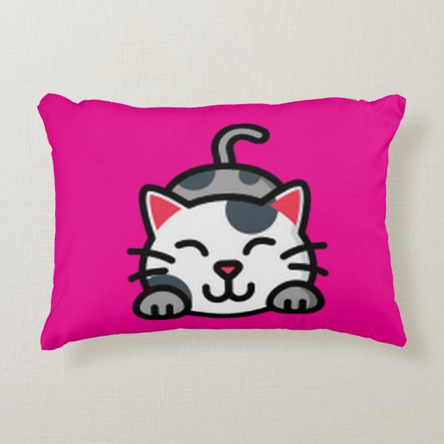 Almofada Decorativa Travesseiro de Destaque do gatinho (Frente)
