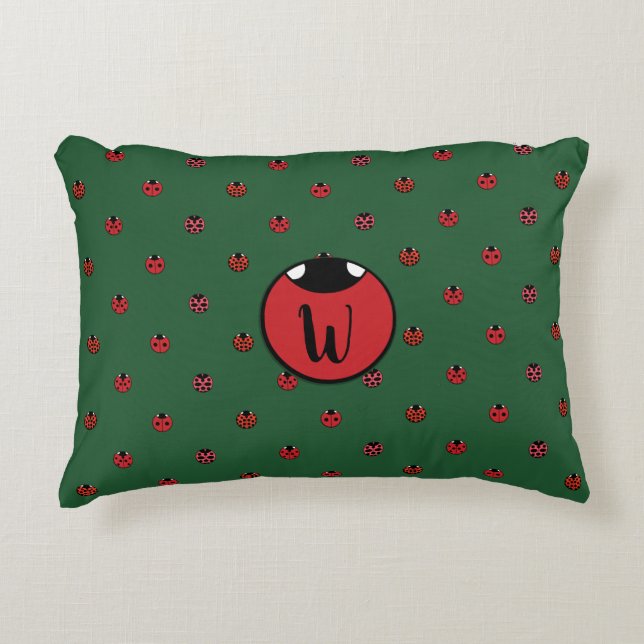 Almofada Decorativa Travesseiro de Destaque do Ladybug Bolinhas (Frente)
