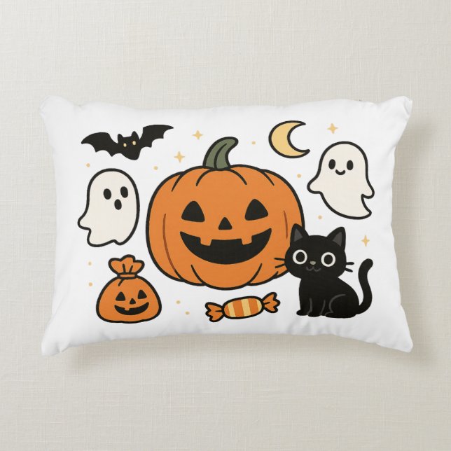 Almofada Decorativa Travesseiro de Destaque do Spooky Halloween (Frente)
