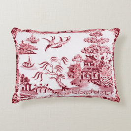 Almofada Decorativa Travesseiro de Destaque do Vintage Red Willow