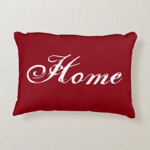 Almofada Decorativa Travesseiro de destaque "Home" vermelho com o Dama