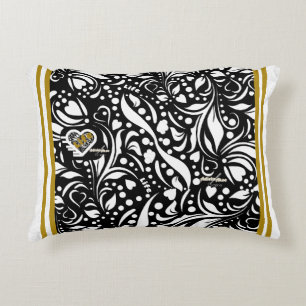 Almofada Decorativa Travesseiro de Destaque Preto da Cotação de Vida -
