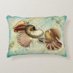 Almofada Decorativa Travesseiro de Destaque Vintage Seashells
