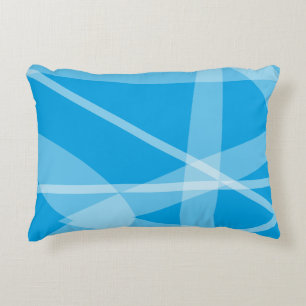 Almofada Decorativa Travesseiro De Ênfase Abstrato Azul E Branco