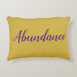 Almofada Decorativa Travesseiro de Ênfase "Abundance" Dourado e roxo
