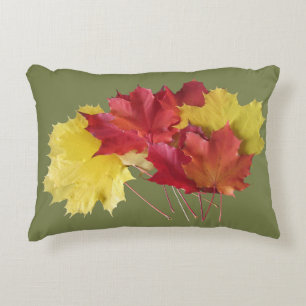 Almofada Decorativa Travesseiro de Ênfase de Folhas de Mapeamento