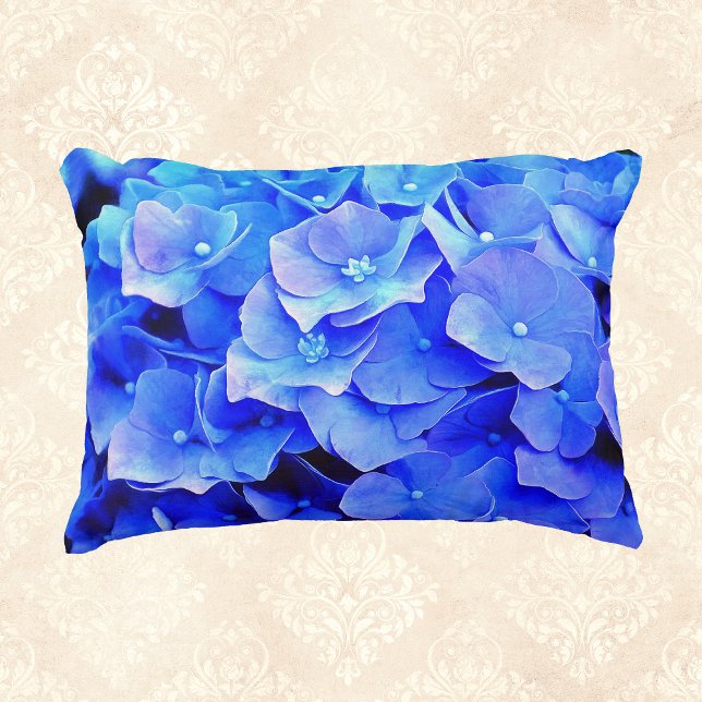 Almofada Decorativa Travesseiro de Ênfase de Hydrangea Azul (Criador carregado)