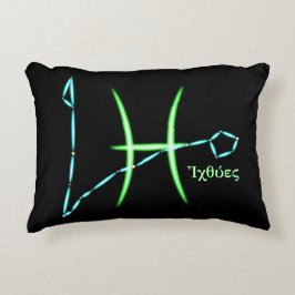 Almofada Decorativa Travesseiro de Ênfase de Peixes de Constelação Zod