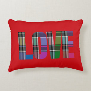Almofada Decorativa Travesseiro de Ênfase do Amor xadrez por HAMbyWG