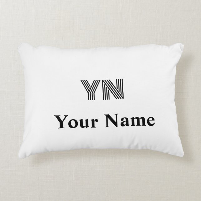 Almofada Decorativa Travesseiro de Ênfase do Nome das Iniciais do Mono (Frente)