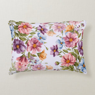 Almofada Decorativa Travesseiro de Ênfase Floral de Cores de Água Grac