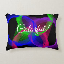 Almofada Decorativa Travesseiro de Ênfase Geométrica Circular Colorida