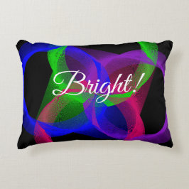 Almofada Decorativa Travesseiro de Ênfase Geométrica Colorida Brilhant