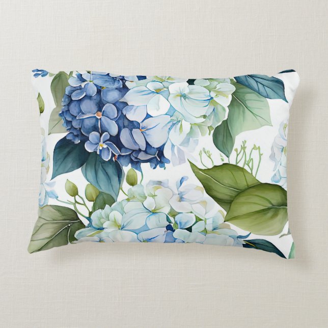 Almofada Decorativa Travesseiro de Ênfase Hydrangeas (Verso)
