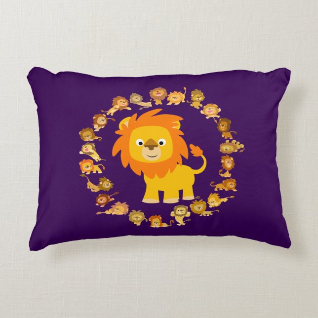 Almofada Decorativa Travesseiro de Ênfase Lion Mandala de Cartoon Boni (Frente)