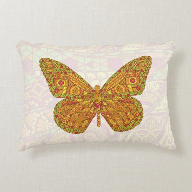 Almofada Decorativa Travesseiro de Ênfase Monarca Indiana (Frente)