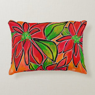 Almofada Decorativa Travesseiro de Ênfase Poinsettia