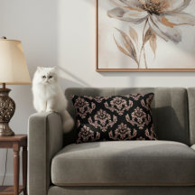 Travesseiro de Ênfase preto e Rosa Dourado para Da