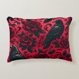 Almofada Decorativa Travesseiro de Ênfase Rosa Raven