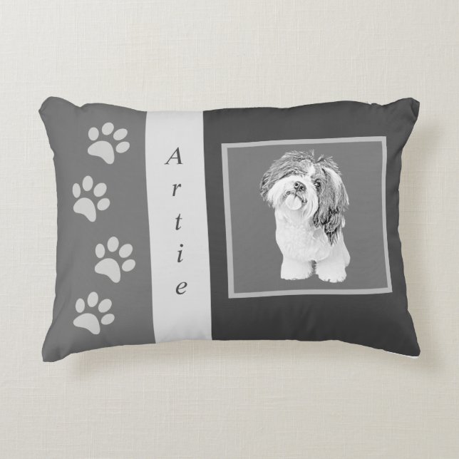 Almofada Decorativa Travesseiro de Ênfase Shih Tzu Super Cute Personal (Frente)