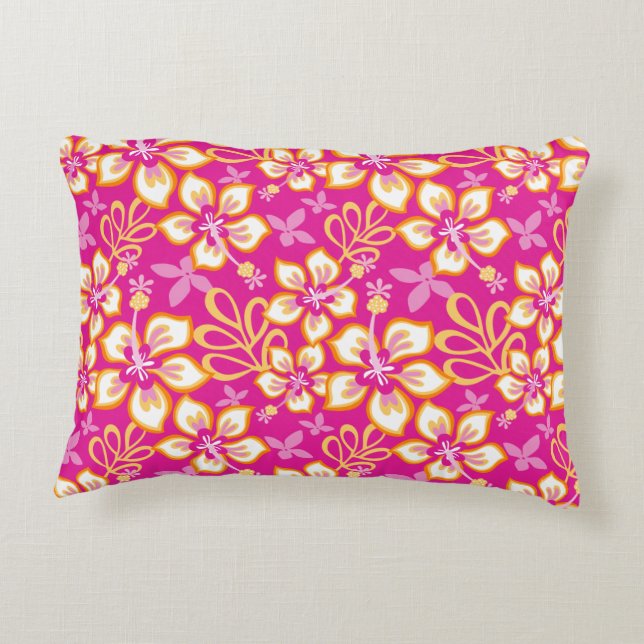 Almofada Decorativa Travesseiro de Ênfase SURF JUNGLE (PINK COMBO) (Verso)