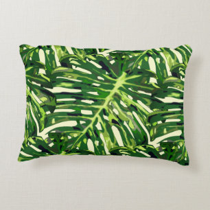 Almofada Decorativa Travesseiro de Folhas Verde