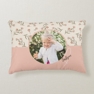 Almofada Decorativa Travesseiro de foto floral personalizado para quar