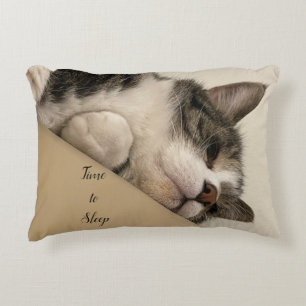 Almofada Decorativa Travesseiro de Gato do Tempo de Sono