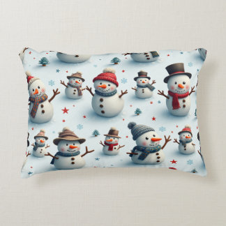 Almofada Decorativa Travesseiro de imagem Snowman