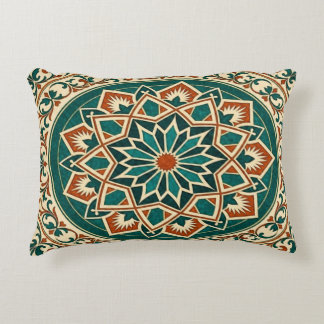 Almofada Decorativa Travesseiro de Lançar Andaluz Estrela Folk Azul T