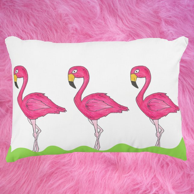 Almofada Decorativa Travesseiro de pássaros Tropical Rosa Flamingo Fla (Flamingo Pillow)