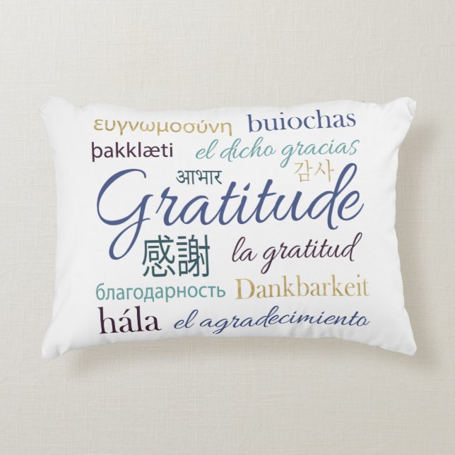 Almofada Decorativa Travesseiro decorativo da gratitude (Frente)