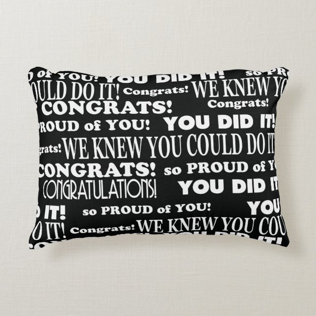 Almofada Decorativa Travesseiro decorativo de Arte de Palavras de Grad (Frente)