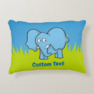 Almofada Decorativa Travesseiro decorativo de desenho de elefante azul