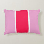 Almofada Decorativa Travesseiro decorativo de linhas brancas, cor-de-r<br><div class="desc">Travesseiro decorativo de linhas cor-de-rosa, vermelha e branca.</div>